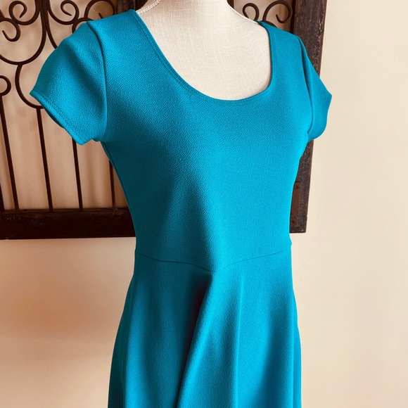 🍭 Pink Rose Blue Dress Medium - Picture 2 of 6